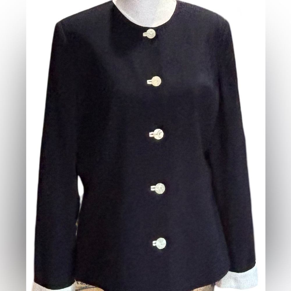Geoffrey Beene Long Sleeved Quiet Luxury Elegant Top